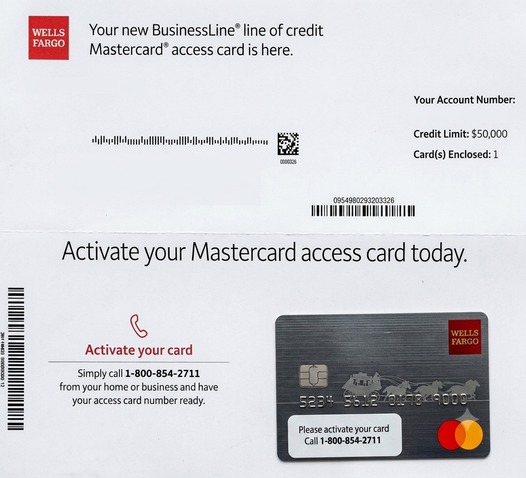 Business Line of Credit — $50,000