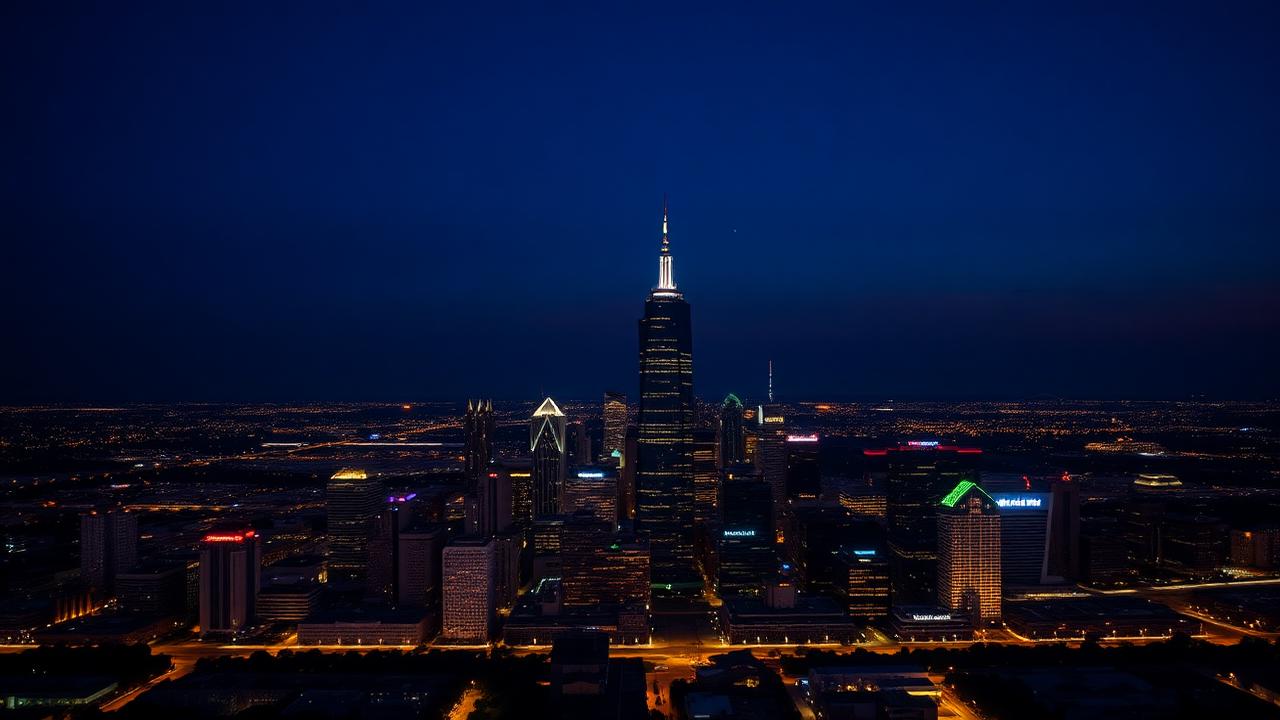 Houston skyline at dusk