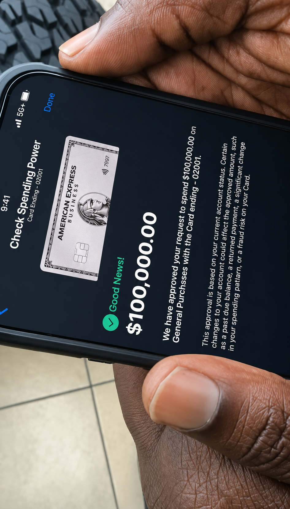 American Express Business — $100,000